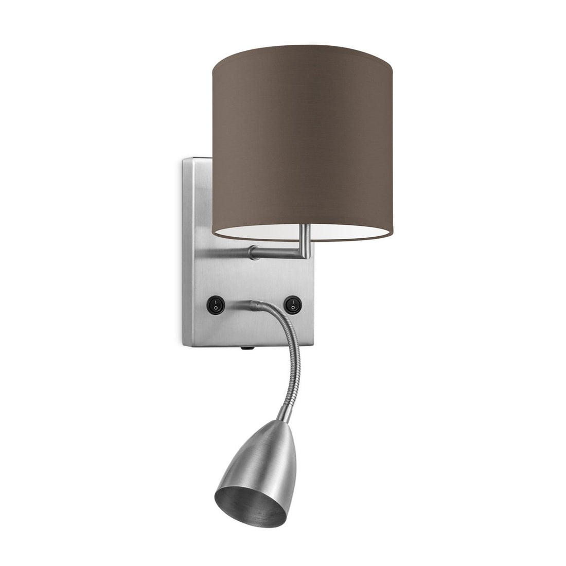 Wandlamp - Read, LED Leeslamp, E27, taupe 16cm