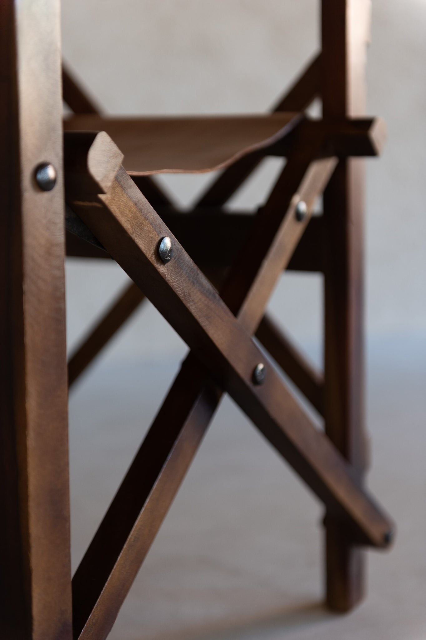 Directe Stoel Opvouwbaar Hout/Leer Cognac Xx