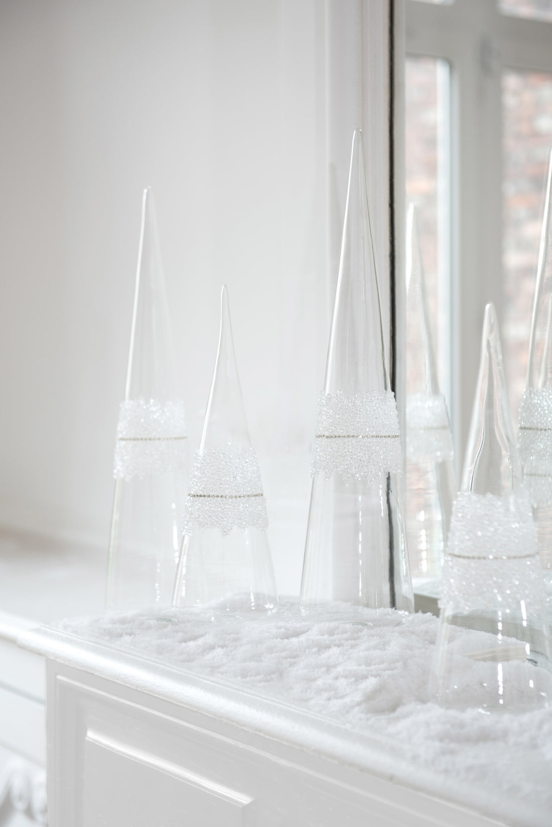 Kegelsuiker Middel Diamanten Lijn Glas Helder Klein