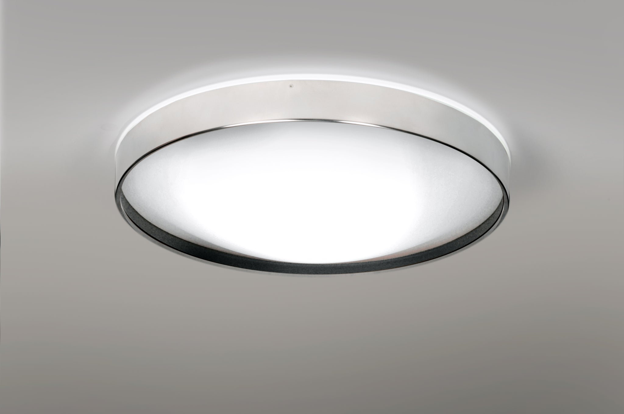 Alina plafondlamp Ø 37 cm 2 x E27 glanzend chroom + zwarte, gestructureerde binnenkant