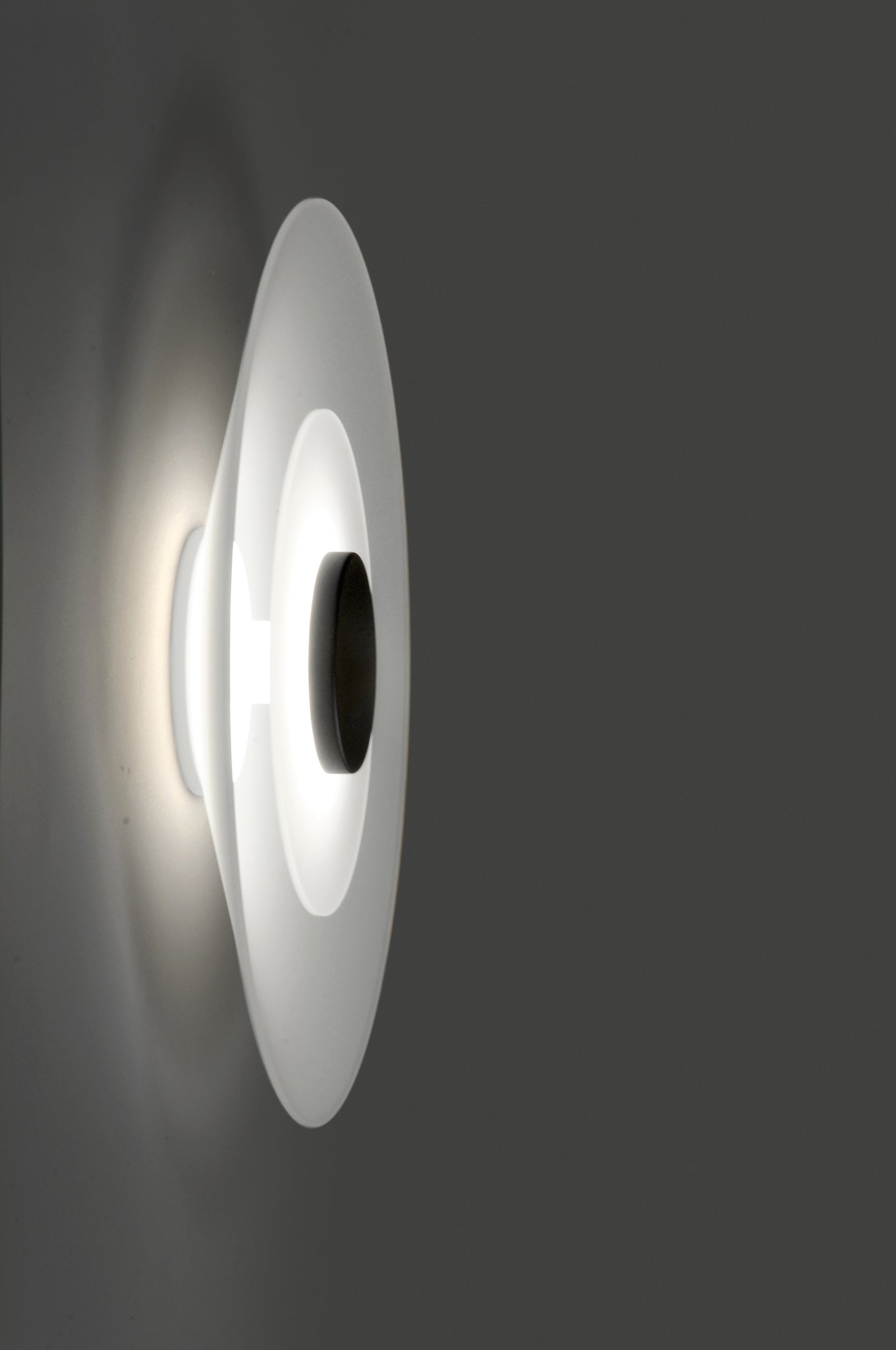 Halos wandlamp 36 cm LED DOB, gestructureerd zwart