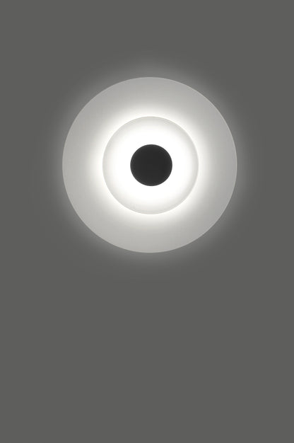 Halos wandlamp 36 cm LED DOB, gestructureerd zwart
