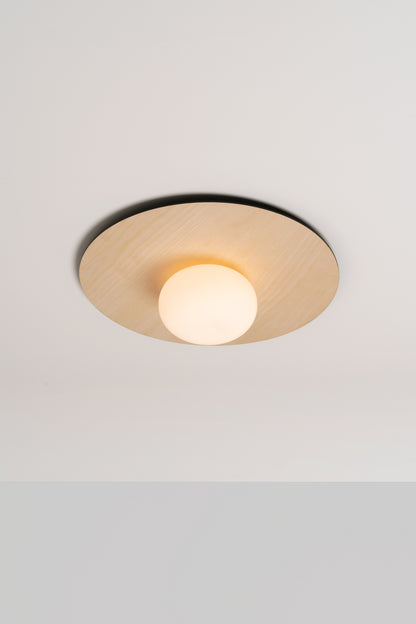 Knock wand-/plafondlamp G9 40 cm essenhout