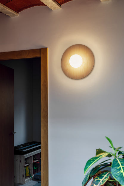 Knock wand-/plafondlamp G9 40 cm essenhout