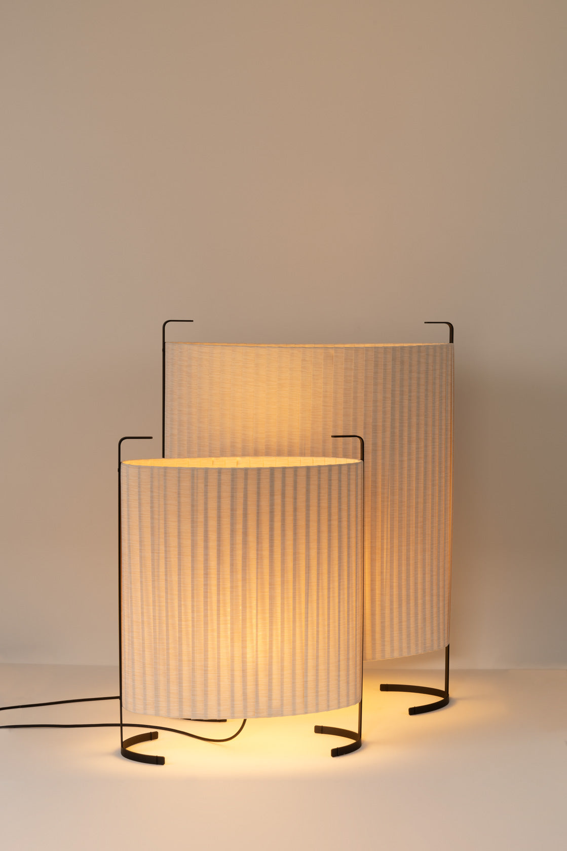 Amid vloerlamp E27 Ø80 H. 106 cm gestructureerd zwart