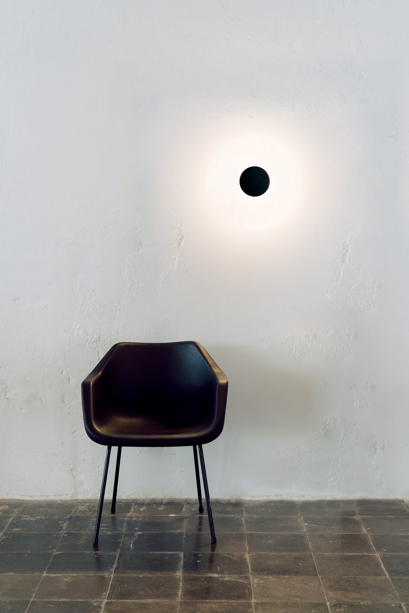Peak wandlamp LED-printplaat gestructureerd zwart