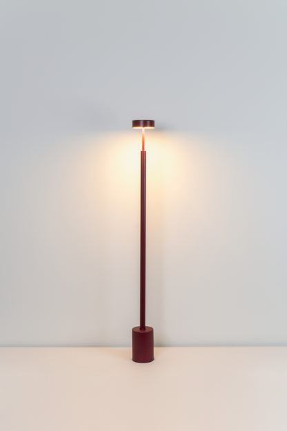 Peak vloerlamp h.130 cm LED PCB gestructureerd bordeaux