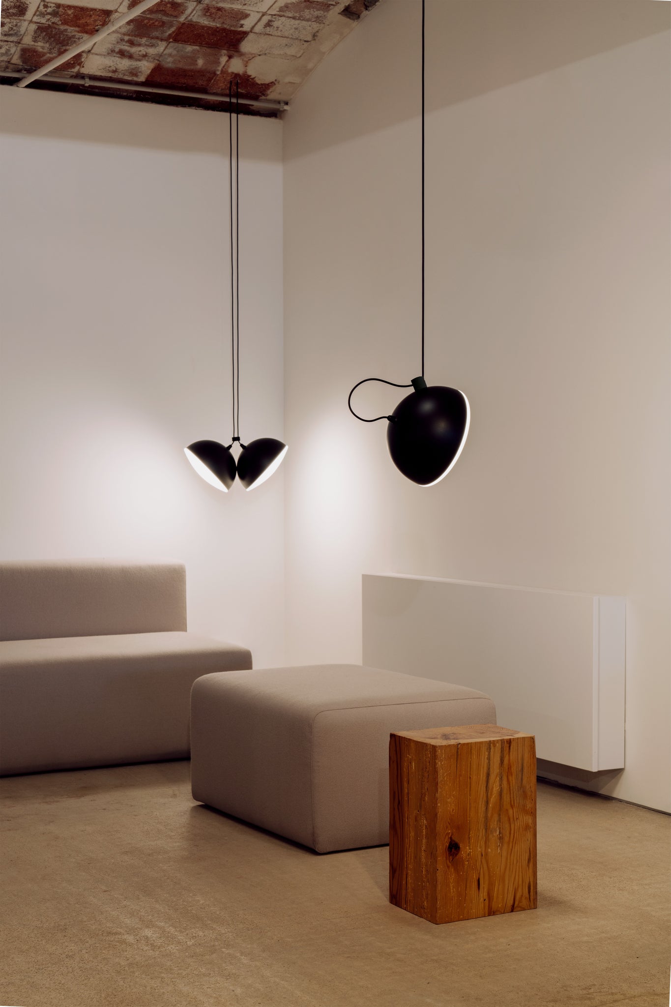 Nod hanglamp zwart met structuur