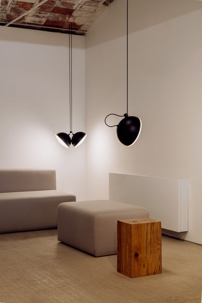 Nod hanglamp zwart met structuur