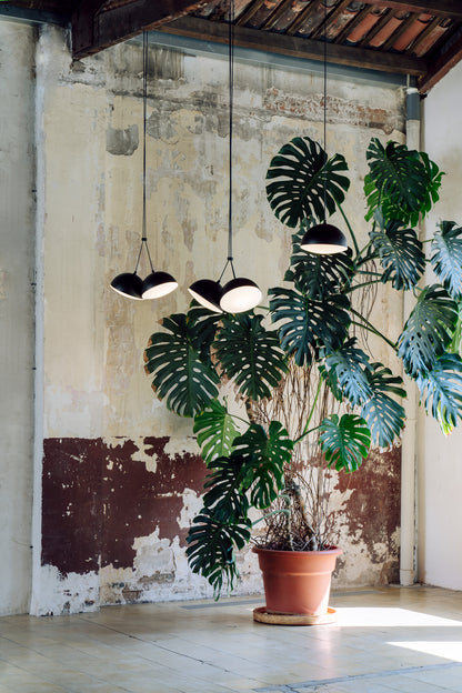 Nod hanglamp zwart met structuur