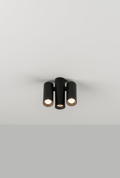 Haul 40 plafondlamp 3 LED DOB 5 W gestructureerd zwart