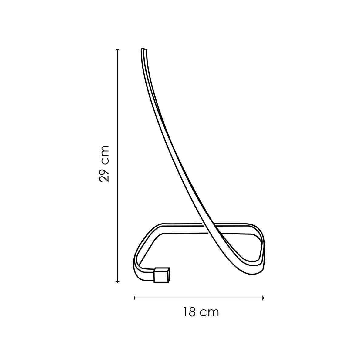 tafellamp Led Swirl - Zilver 18x18x29,2cm - Aluminium