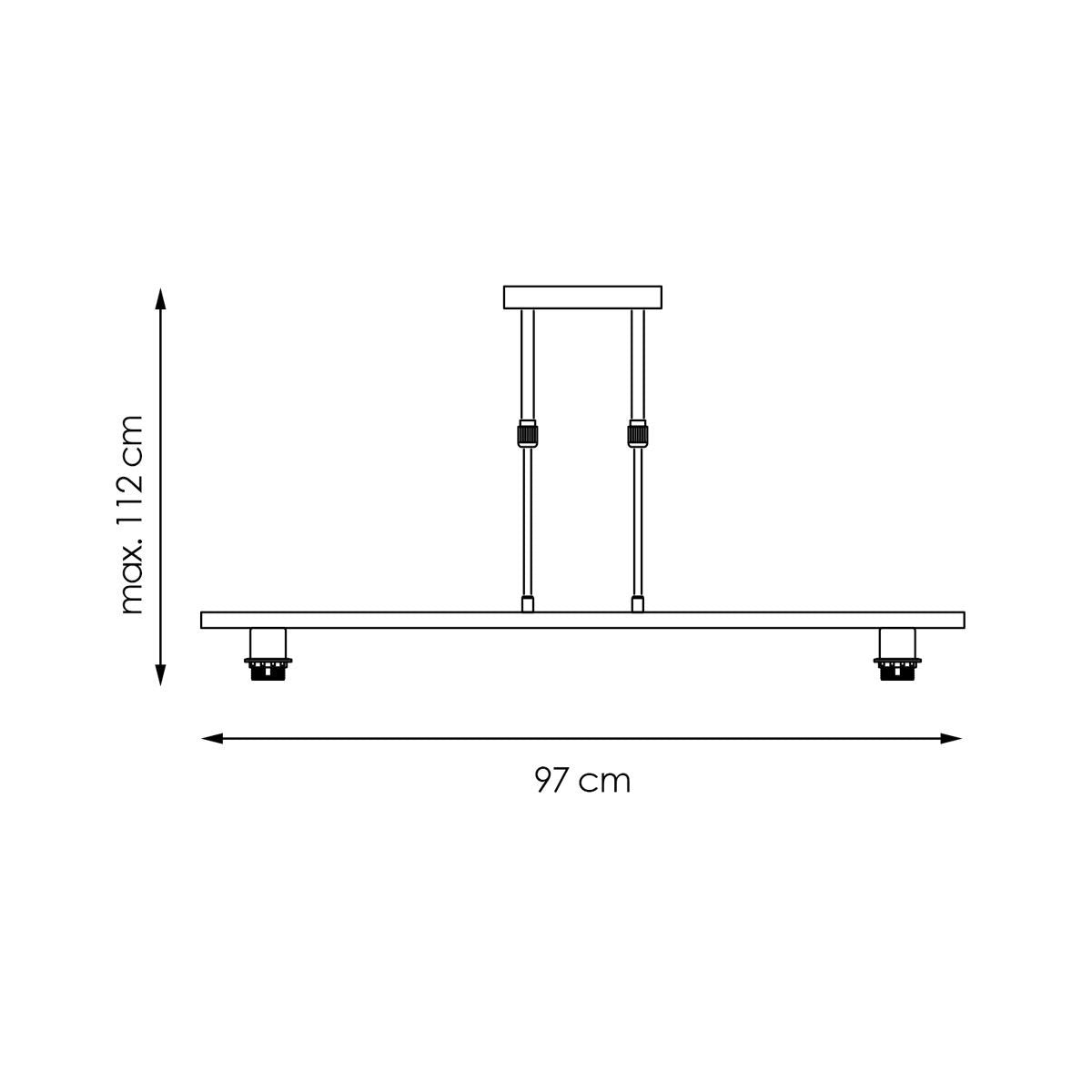 verlichtingspendel Bridge 97/20/76-112 - Wit