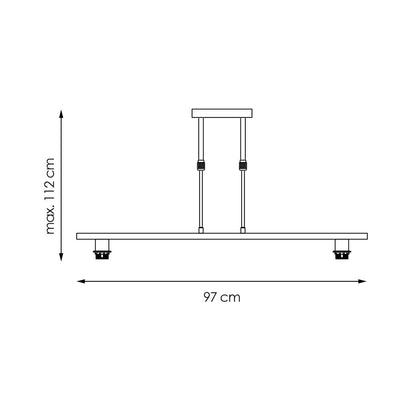 verlichtingspendel Bridge 97/20/76-112 - Wit