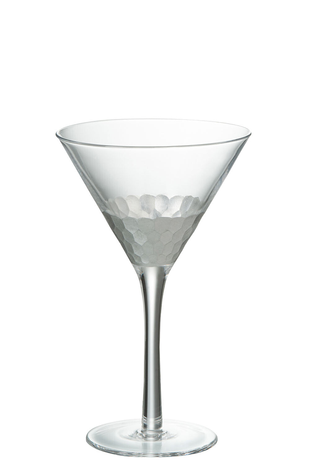 J-Line Cocktailglas Transparant/Zilver