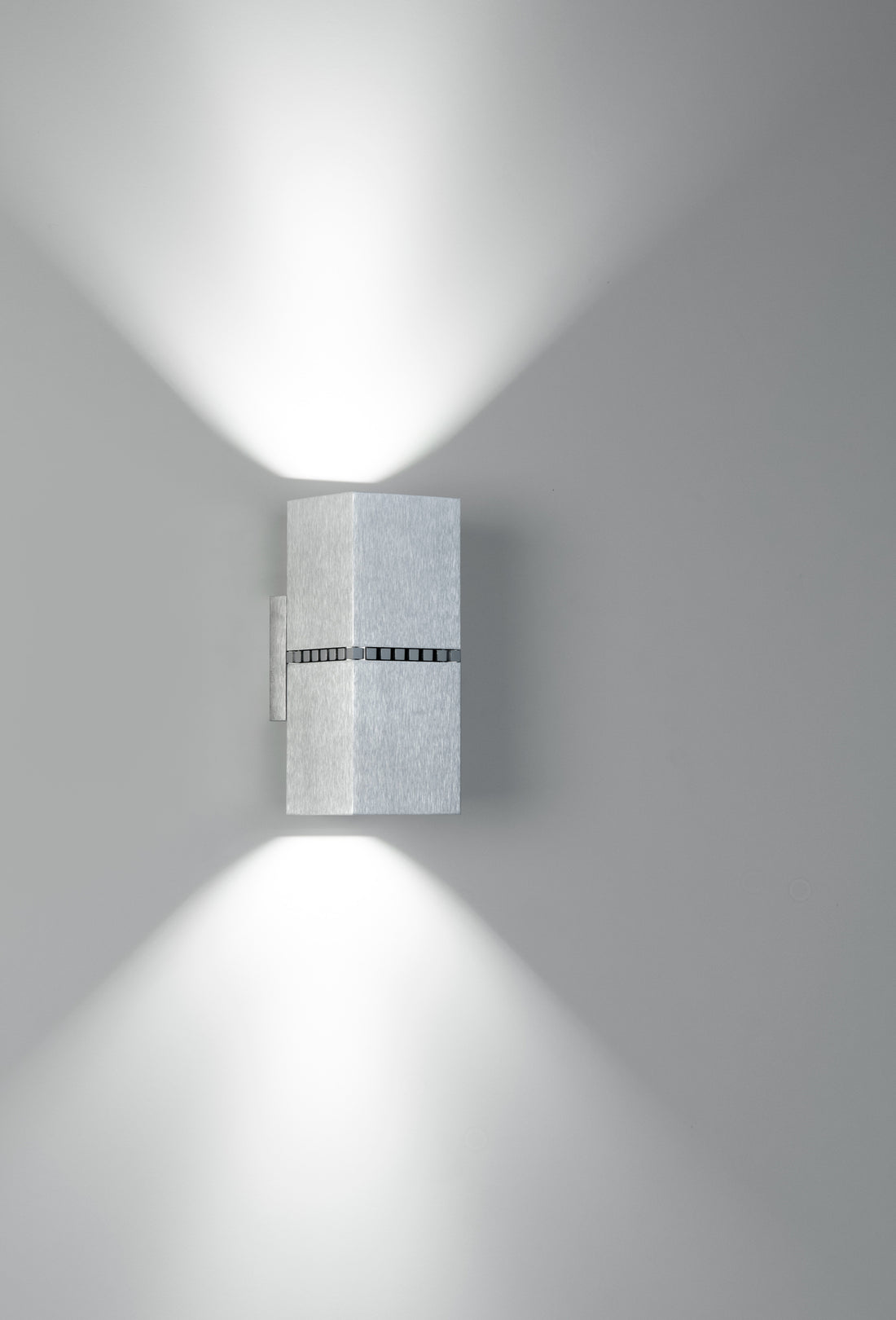 Dau 80 Rechthoekige wandlamp 2 x LED DOB Geborsteld aluminium