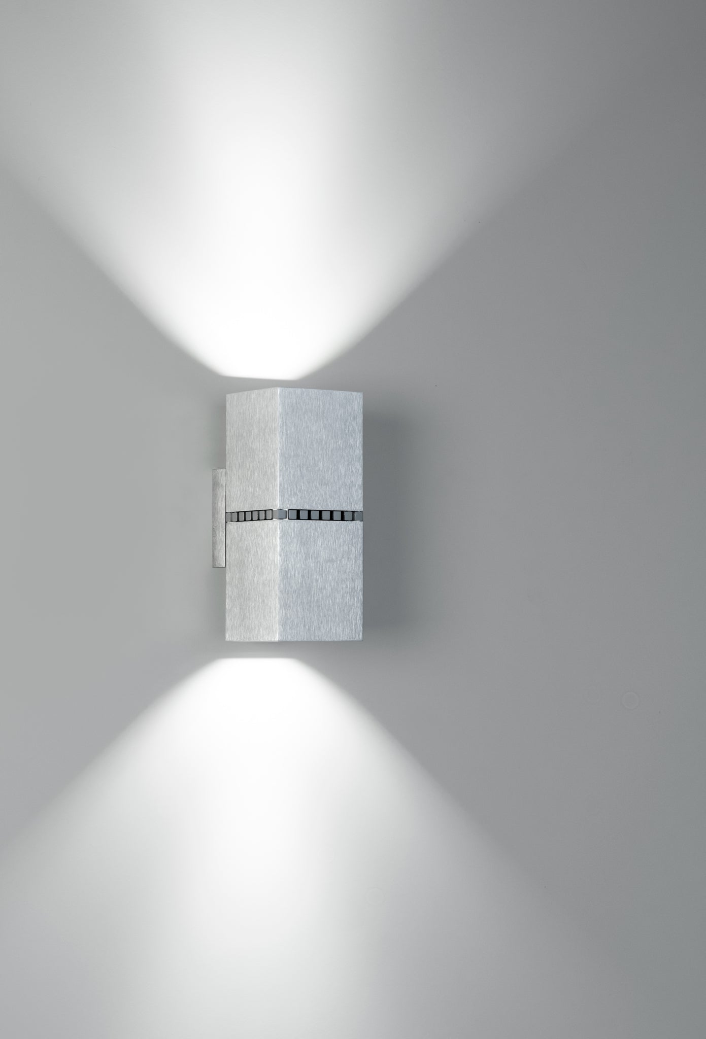 Dau 80 Rechthoekige wandlamp 2 x LED DOB Geborsteld aluminium