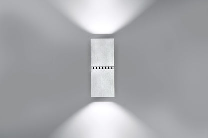 Dau 80 Rechthoekige wandlamp 2 x LED DOB Geborsteld aluminium