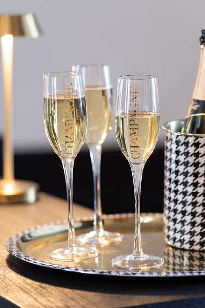 J-Line Champagneglas Transparant/Goud