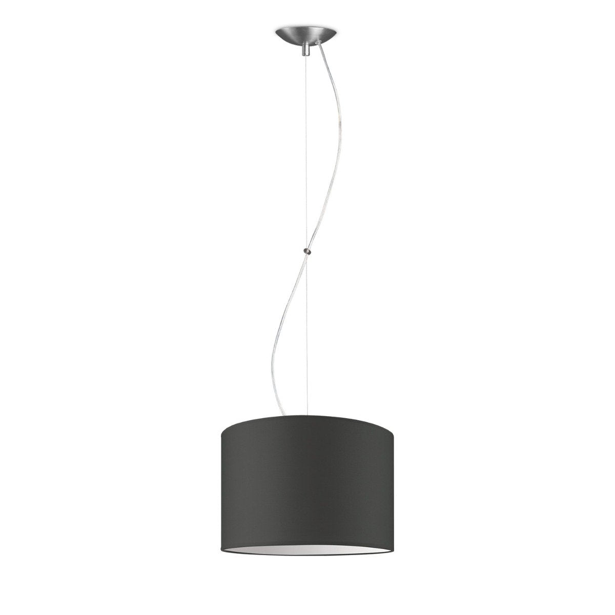 hanglamp Deluxe met lampenkap, E27, antraciet, 30cm