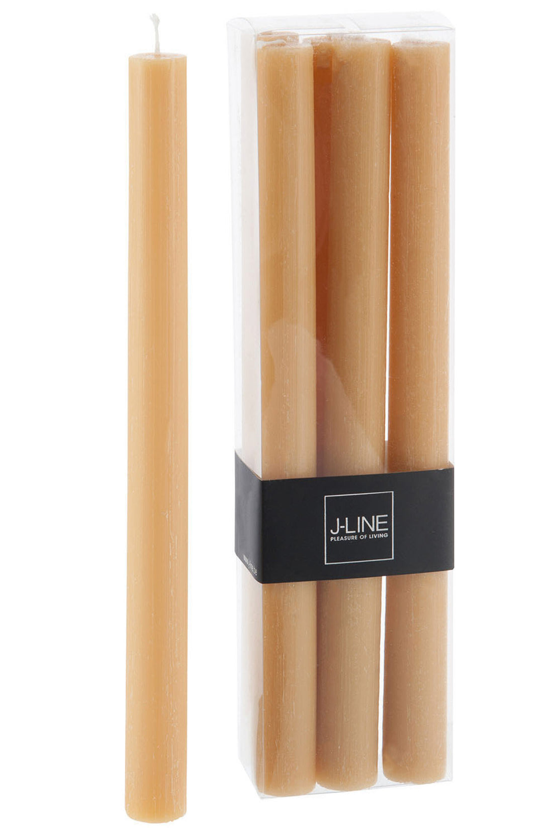 Doos met 6 tafelkaarsen oker - 13H