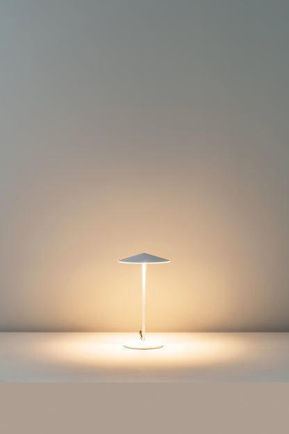 Pla tafellamp LED gestructureerd wit