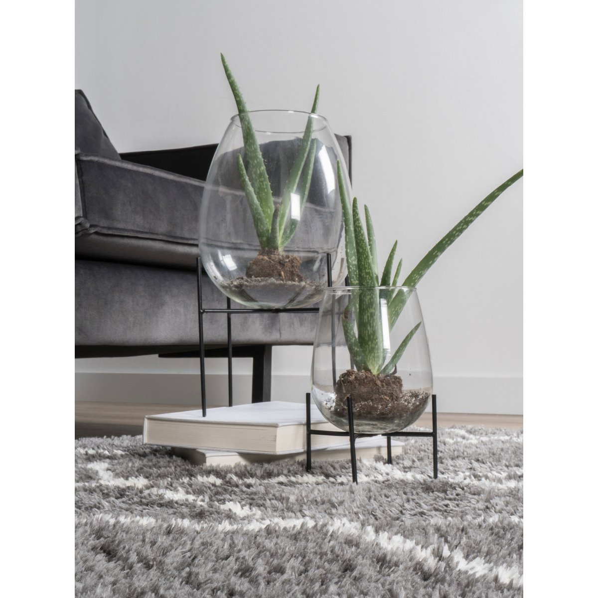 Karpet Jeffie Grey Rond ø160 cm