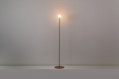 Symphony vloerlamp G9 H. 130 cm gestructureerd koper