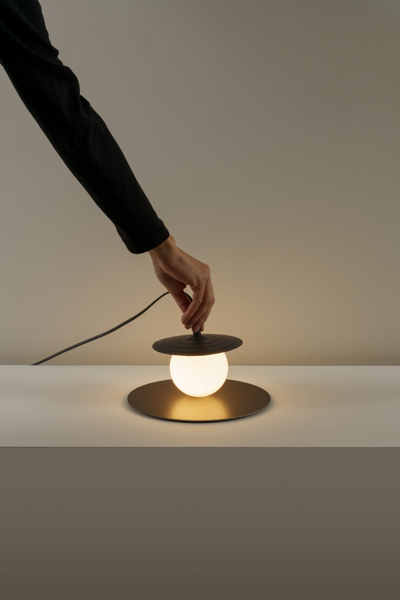 Symphony tafellamp G9 gestructureerd antracietgrijs