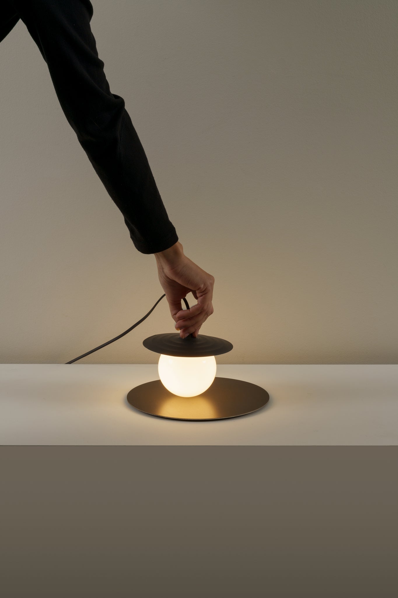 Symphony tafellamp G9 gestructureerd antracietgrijs
