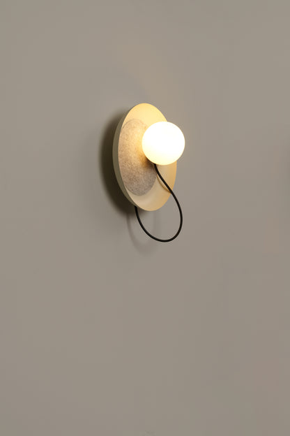Draadwandlamp @ 24 cm G9 gestructureerd mink