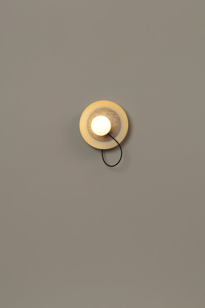 Draadwandlamp @ 24 cm G9 gestructureerd mink