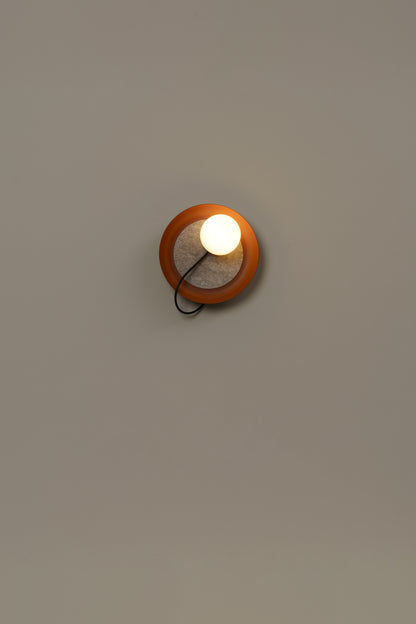 Draad-wandlamp 24 cm G9 gestructureerd koper