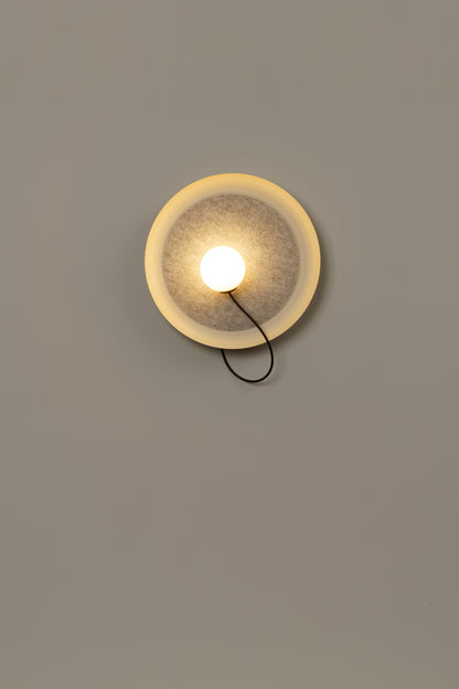 Draad wandlamp 38 cm G9 gestructureerd minkkleurig