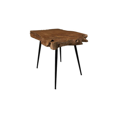 Salontafel - 80x50x53 - Naturel - Teak/metaal