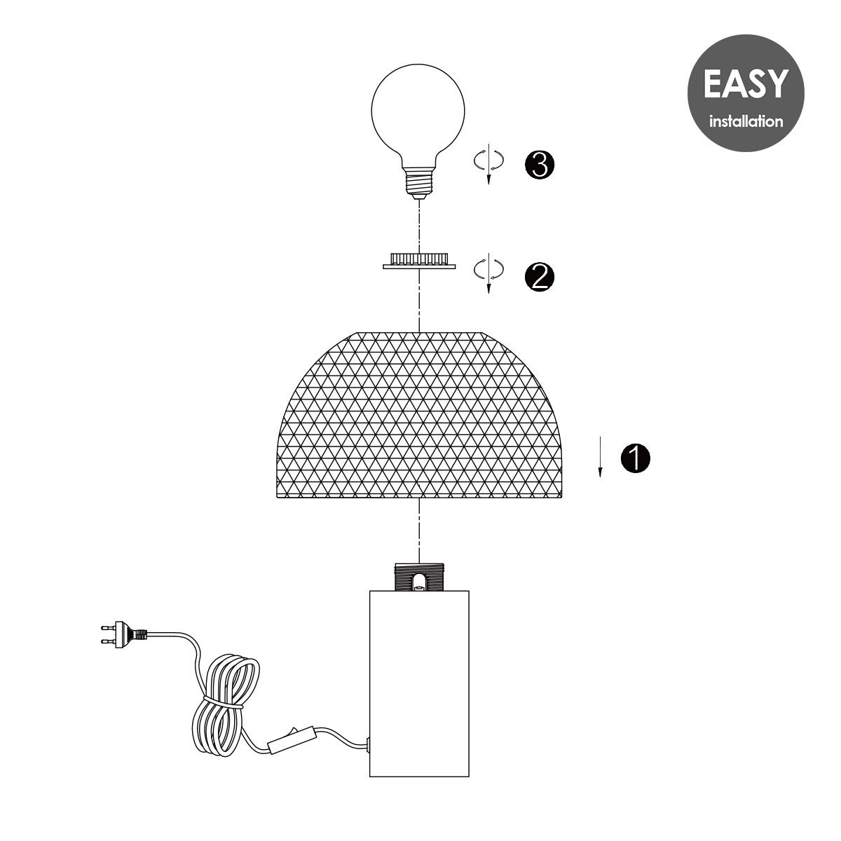 Moderne Tafellamp Mushroom Zwart - Bedlampje - Metaal