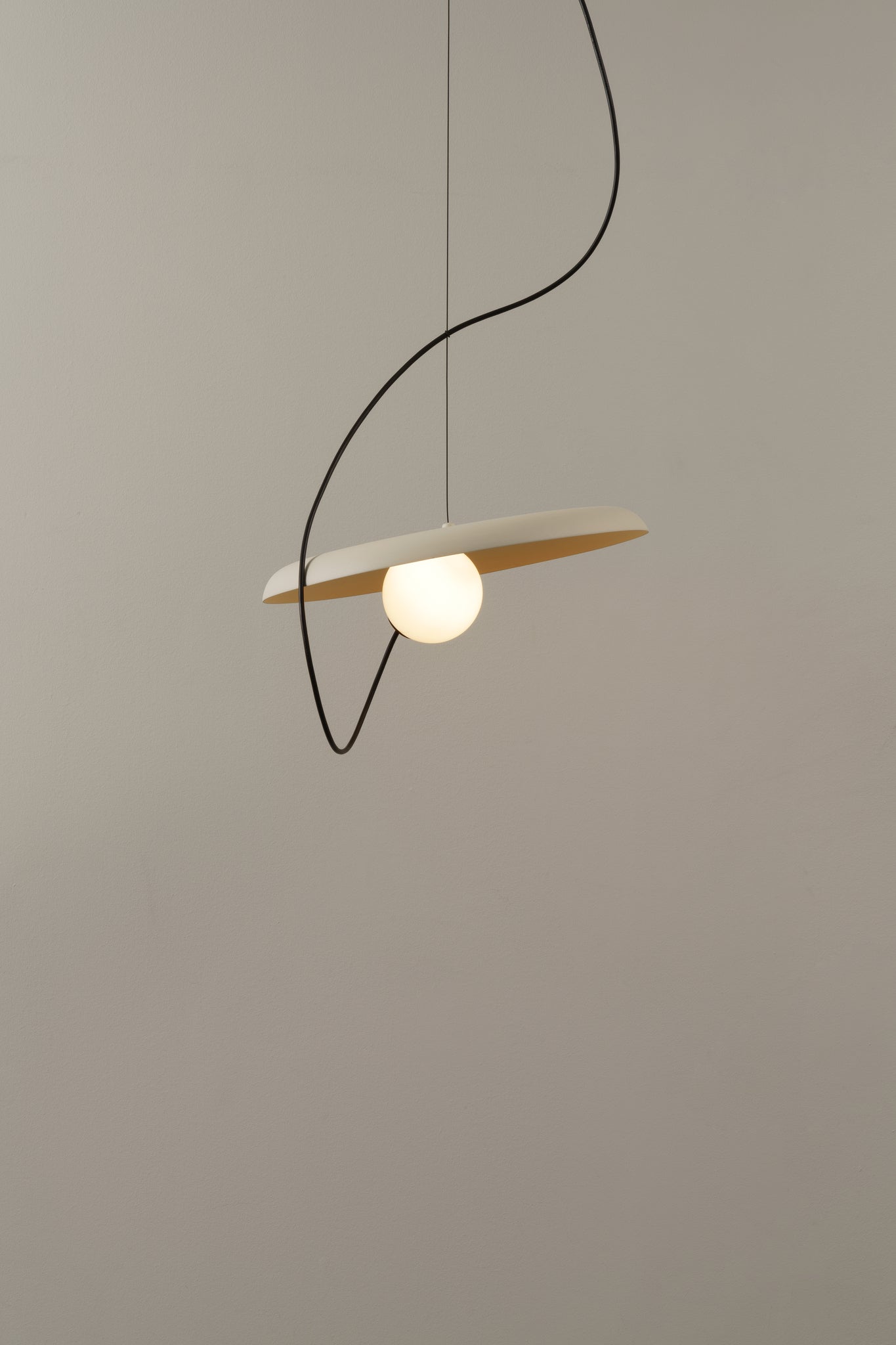 Wire-hanglamp @ 38 cm. G9, gestructureerd mink