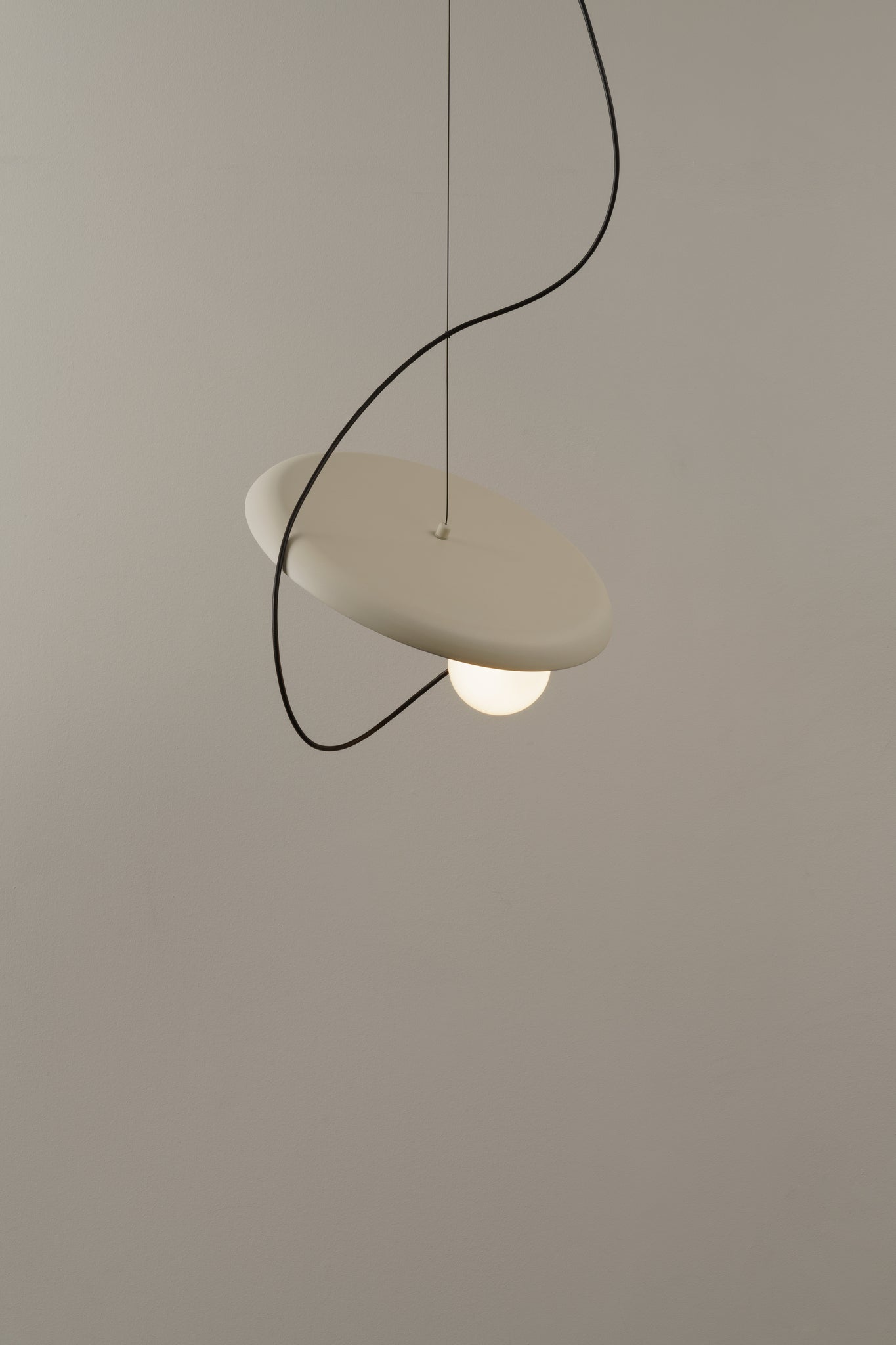 Wire-hanglamp @ 38 cm. G9, gestructureerd mink