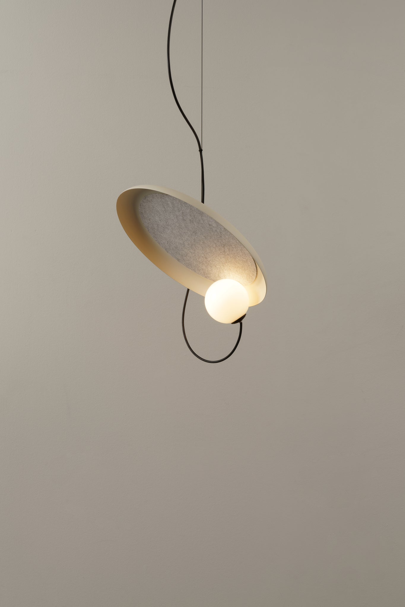 Wire-hanglamp @ 38 cm. G9, gestructureerd mink