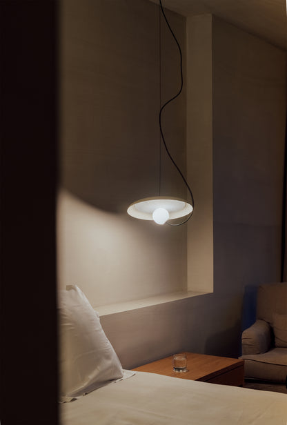 Wire-hanglamp @ 38 cm. G9, gestructureerd mink