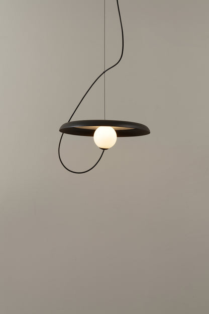Draadhanglamp Ø 38 cm, G9, gestructureerd antracietgrijs