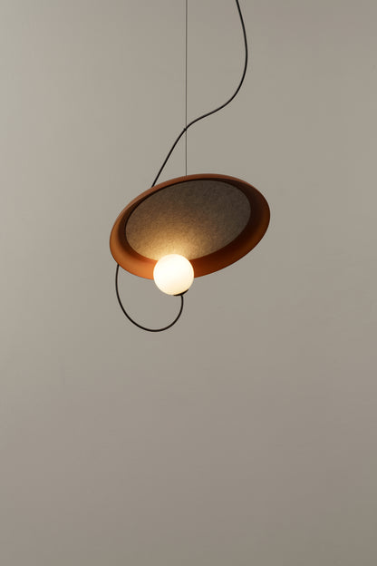 Draadpendel @ 38 cm. G9 gestructureerd koper