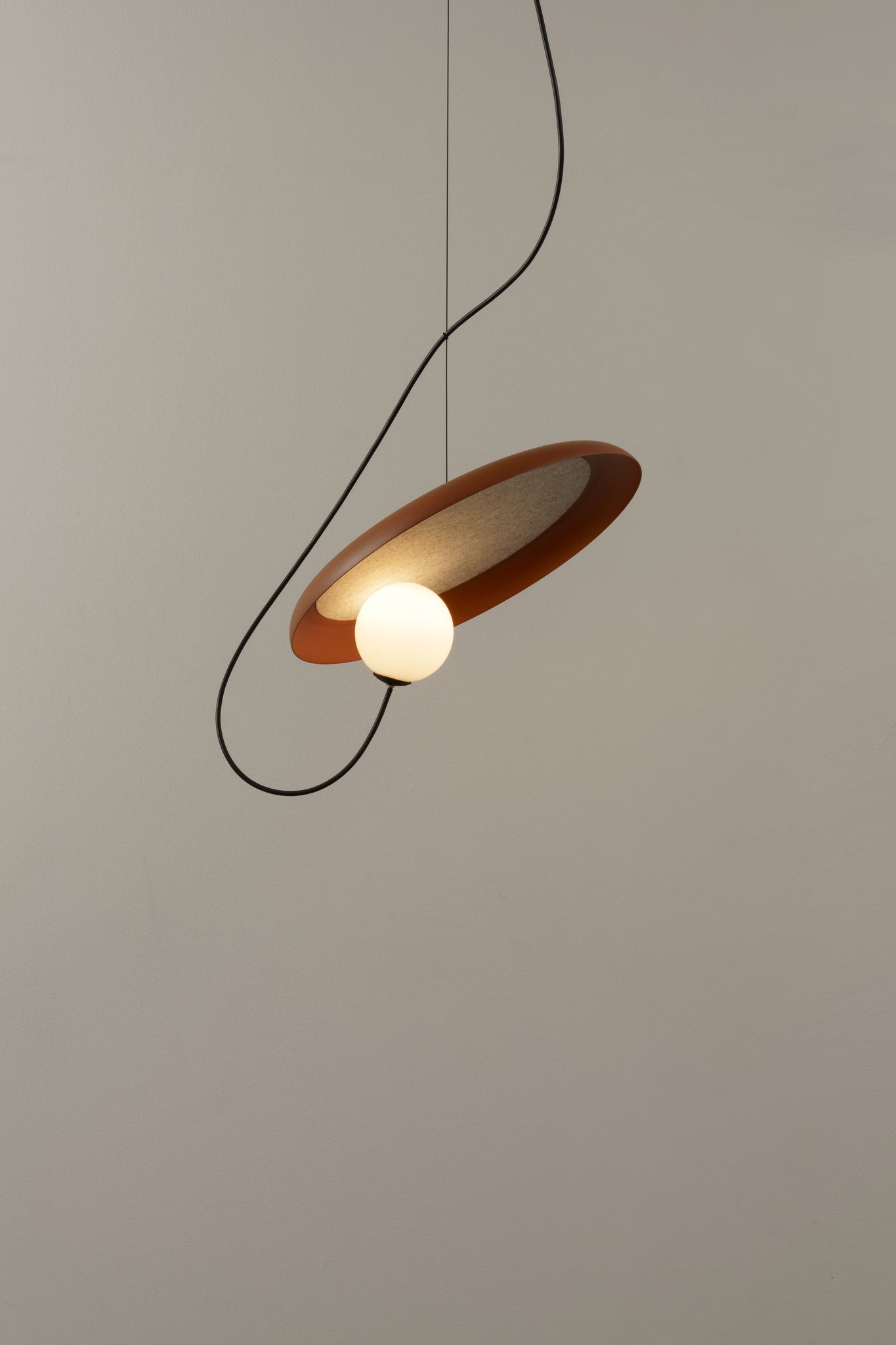 Draadpendel @ 38 cm. G9 gestructureerd koper