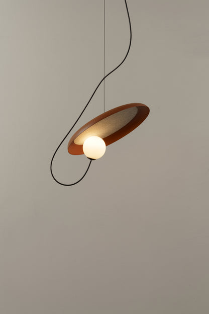 Draadpendel @ 38 cm. G9 gestructureerd koper
