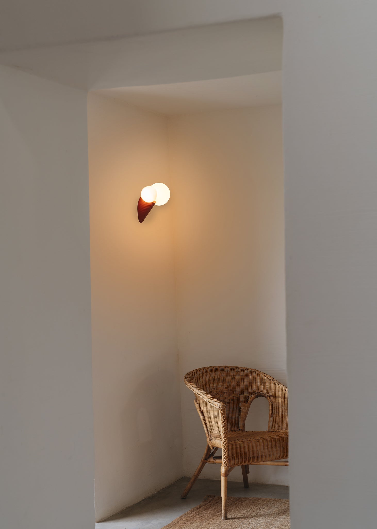 Land wandlamp G9x2 terracotta