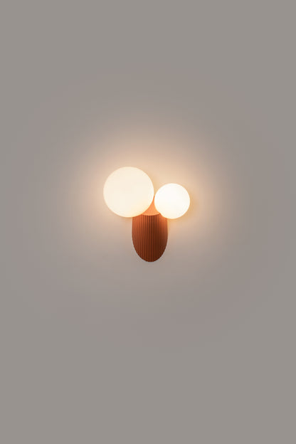 Land wandlamp G9x2 terracotta