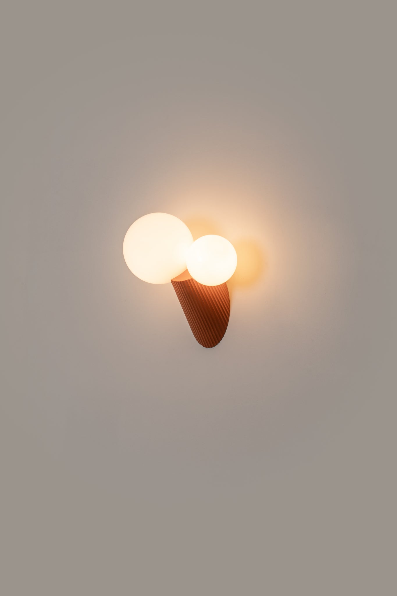 Land wandlamp G9x2 terracotta