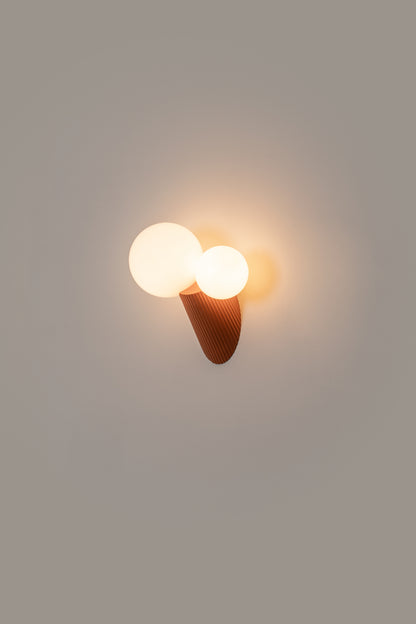 Land wandlamp G9x2 terracotta