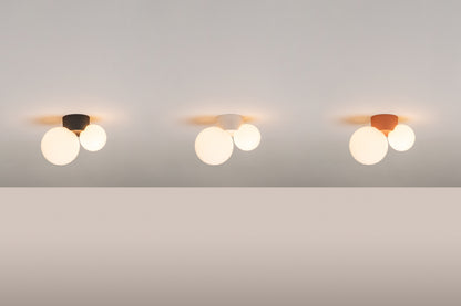 Land wand- en plafondlamp G9x2 minkkleurig