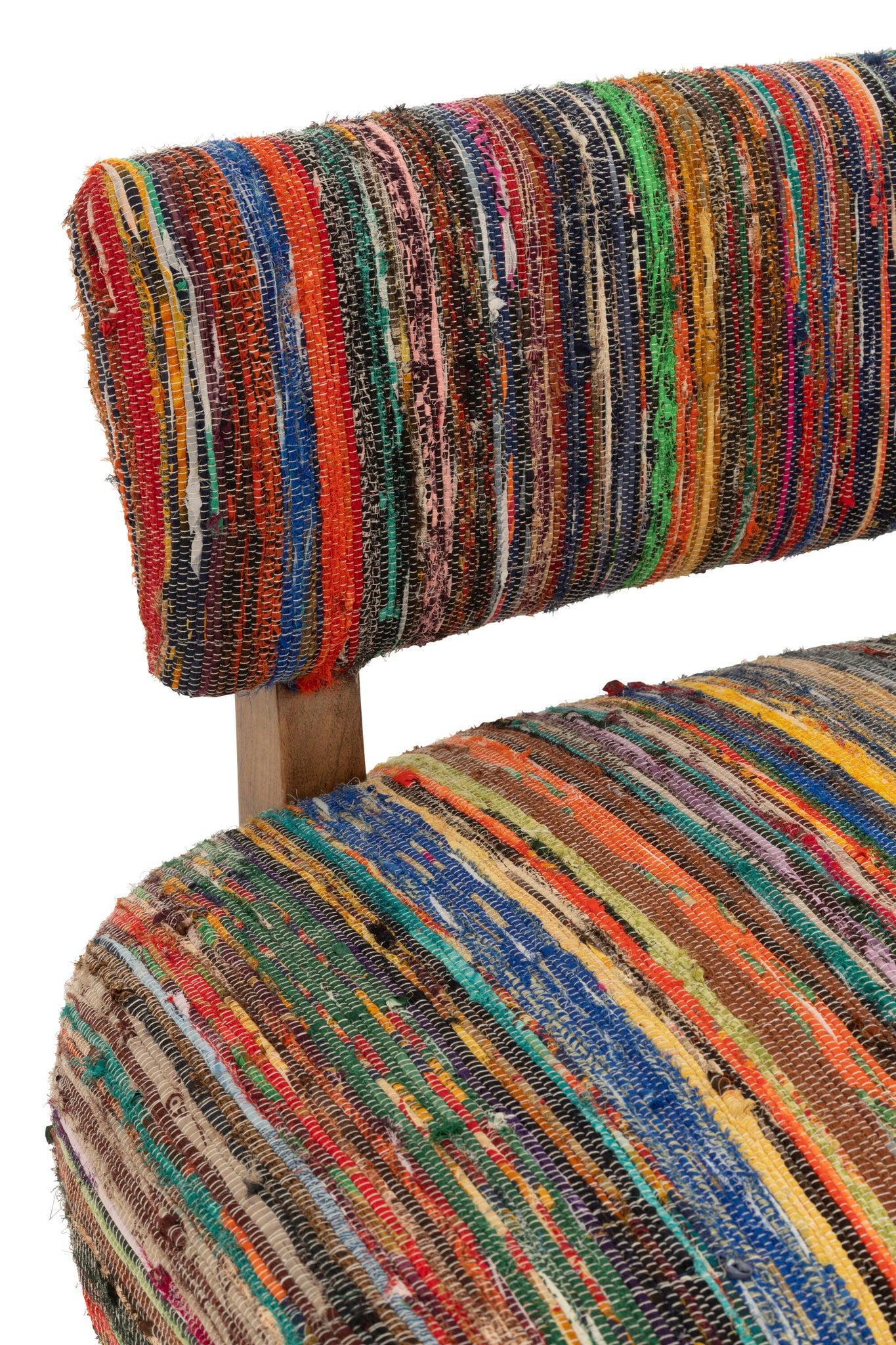 Bank 2 Personen Chindi Hout/Textiel Mix
